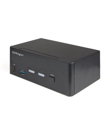 StarTech.com 2 Port Dual Monitor HDMI KVM Switch - 4K 60Hz Ultra HD HDR - Desktop 4K HDMI 2.0 KVM Switch with 2 Port USB 3.0 Hub (5Gbps) & 4x USB 2.0 HID, Audio - Hotkey Switching - TAA