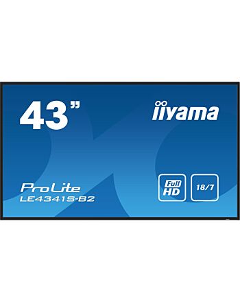 iiyama PROLITE LE4341S-B2 Digital signage flat panel 108 cm (42.5") LCD 350 cd/m² Full HD Black 18/7