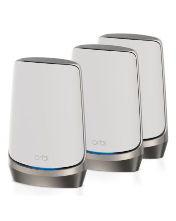 NETGEAR Orbi Quad-band RBKE963 AXE11000 WiFi 6E Mesh System Quad-band (2.4 GHz / 5 GHz-1 / 5 GHz-2 / 6 GHz) Wi-Fi 6 (802.11ax) Grey, White 16 Internal