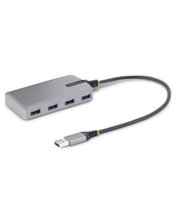 StarTech.com 4-Port USB Hub - USB 3.0 5Gbps, Bus Powered, USB-A to 4x USB-A Hub w/ Optional Auxiliary Power Input - Portable Desktop/Laptop USB Hub, 1ft/30cm Cable, USB Expansion Hub