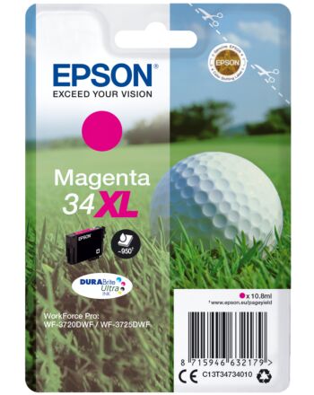 Epson Golf ball Singlepack Magenta 34XL DURABrite Ultra Ink