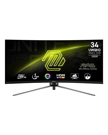 MSI MAG 345CQR computer monitor 86.4 cm (34") 3440 x 1440 pixels UltraWide Dual Quad HD Black