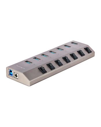 StarTech.com 7-Port Self-Powered USB-C Hub with Individual On/Off Switches, USB 3.0 5Gbps Expansion Hub w/Power Supply, Desktop/Laptop USB-C to USB-A Hub, USB Type C Hub w/BC 1.2