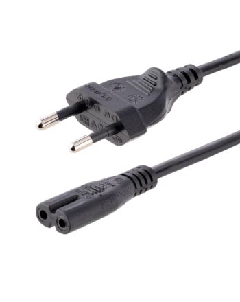 StarTech.com 1m (3ft) Laptop Power Cord, EU Plug to C7, 2.5A 250V, 18AWG, Laptop Replacement Cord, Printer Power Cable, Laptop Charger Cord, Laptop Power Brick Cord - UL Listed