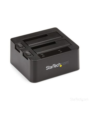 StarTech.com Dual-Bay USB 3.2 Gen 2 to SATA Hard Drive Docking Station, USB 10Gbps Hard Drive Dock, External 2.5/3.5" SATA I/II/III SSD/HDD Docking Station, Hot-Swap Hard Drive Bay, Top-Loading