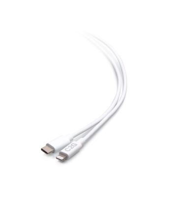 C2G 3ft (0.9m) USB-C® Male to Lightning Male Sync and Charging Cable - White