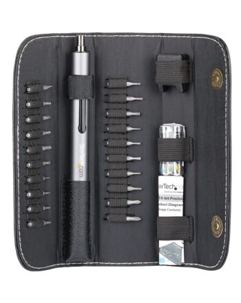 StarTech.com 20-Bit Electric Precision Screwdriver Set - Portable/Mini Battery Powered Bit Driver Kit for Electronic, Laptop, Computer, Tablet & Phone Repairs - Magnetic - Cordless
