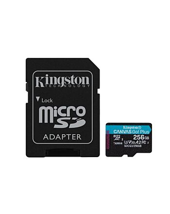 Kingston Technology Canvas Go! Plus 256GB microSDXC Canvas Go Plus 170R A2 U3 V30 Card + ADP