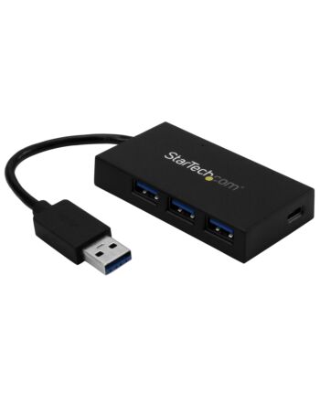 StarTech.com 4 Port USB 3.0 Hub - USB Type-A Hub with 1x USB-C & 3x USB-A (SuperSpeed 5Gbps) - USB Bus or Self-Powered - Portable USB 3.1/3.2 Gen 1 BC 1.2 Charging Hub w/ Power Adapter~4 Port USB 3.0 Hub - USB Type-A Hub with 1x USB-C & 3x USB-A (SuperSpe