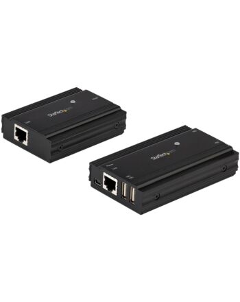 StarTech.com 4-Port USB 2.0 Extender Hub over Single CAT5e/CAT6 Ethernet Cable (RJ45) - 330ft (100m) - USB Extender Hub Adapter Kit - Metal Housing - Externally Powered - 480 Mbps