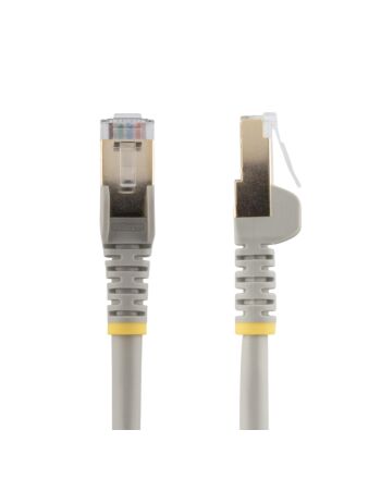 StarTech.com 5m CAT6a Ethernet Cable - 10 Gigabit Shielded Snagless RJ45 100W PoE Patch Cord - 10GbE STP Network Cable w/Strain Relief - Grey Fluke Tested/Wiring is UL Certified/TIA