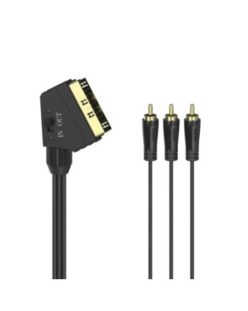 Hama 00205156 SCART cable 1.5 m 3 x RCA Black