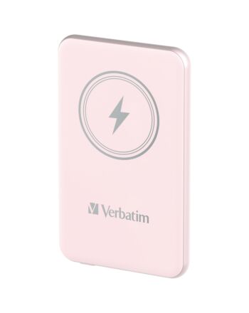 Verbatim Charge 'n' Go Magnetic Wireless Power Bank 5000mAh Pink