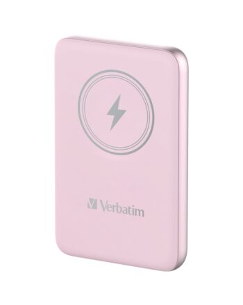 Verbatim Charge 'n' Go Magnetic Wireless Power Bank 10000mAh Pink