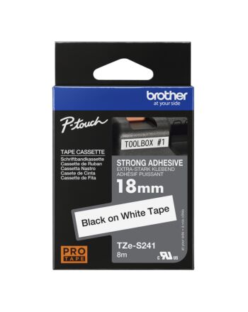 Brother TZE-S241 label-making tape Black on white TZ