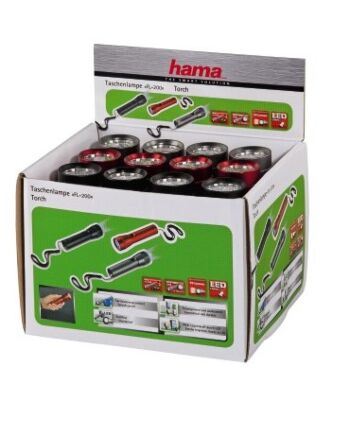 Hama FL-200 Black, Grey, Red Headband flashlight LED