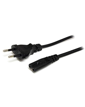 StarTech.com 2m (6ft) Laptop Power Cord, EU Plug to C7, 2.5A 250V, 18AWG, Laptop Replacement Cord, Printer Power Cable, Laptop Charger Cord, Laptop Power Brick Cord - UL Listed