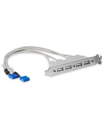 StarTech.com 4 Port USB A Female Slot Plate Adapter