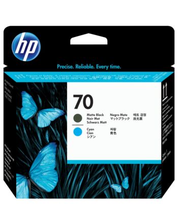 HP 70 Matte Black and Cyan DesignJet Printhead
