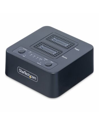 StarTech.com 1:1 M.2 NVMe Drive Duplicator, Standalone M.2 SSD Cloner/Copier up to 90GBpm, USB 3.2 20Gbps M.2 Dual-Bay Drive Dock, USB-C/A Cables Included
