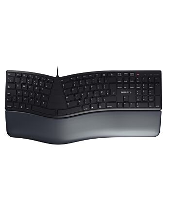 CHERRY KC 4500 ERGO Corded Ergonomic Keyboard, Black, USB (QWERTY - UK)