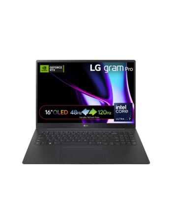 LG Gram Pro 16Z90SP-A.AA78A1 laptop Intel Core Ultra 7 155H 40.6 cm (16") WQXGA+ 16 GB LPDDR5x-SDRAM 1 TB SSD NVIDIA GeForce RTX 3050 Wi-Fi 6E (802.11ax) Windows 11 Home Black
