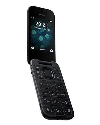 HMD Nokia 2660 Flip - 4G, VoLTE, 2,8"+1,77", 0,3MP, 48MB/128MB, Black
