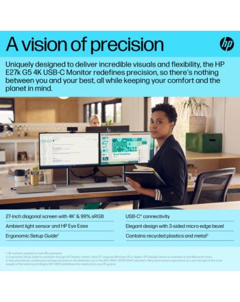 HP E-Series E27k G5 4K USB-C Monitor