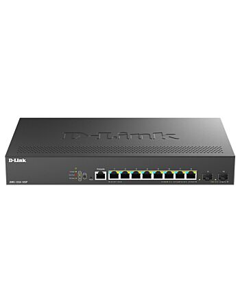 D-Link 10-Port Multi-Gigabit Smart Managed PoE+ Switch including 8 multi-Gigabit 2.5G PoE and 2 10G SFP+ ports