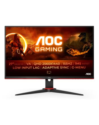AOC G2 Q27G2E/BK computer monitor 68.6 cm (27") 2560 x 1440 pixels Quad HD Black, Red
