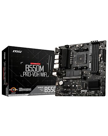 MSI B550M PRO-VDH WIFI motherboard AMD B550 Socket AM4 micro ATX