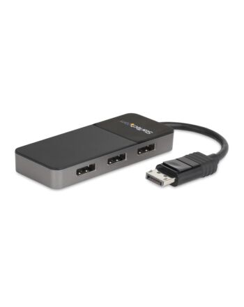 StarTech.com 3 Port Multi Monitor Adapter - DisplayPort 1.4 to 3x 4K DisplayPort Video Splitter - Dual or Triple 4K - Laptop/Desktop DisplayPort MST Hub for Multiple Monitors - For Windows PCs Only