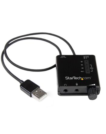 StarTech.com USB Stereo Audio Adapter External Sound Card with SPDIF Digital Audio and Stereo Mic