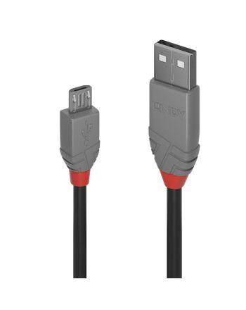 Lindy 0.5m USB 2.0 Type A to Micro-B Cable, Anthra Line