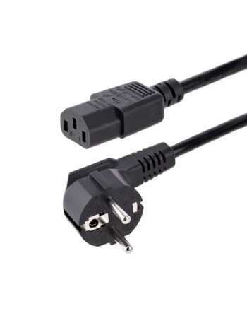 StarTech.com 1m (3ft) Computer Power Cord, 18AWG, EU Schuko to C13 Power Cord, 250V 10A, Black Replacement AC Cord, TV/Monitor Power Cable, Schuko CEE 7/7 to IEC 60320 C13 Power Cord - PC Power Supply Cable