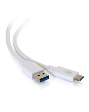C2G 0.9m USB-C® to USB-A SuperSpeed USB 5Gbps Cable M/M - White