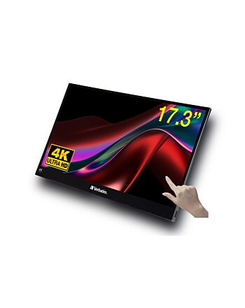 Verbatim Portable Touchscreen Monitor Ultra HD 4K - 17.3”