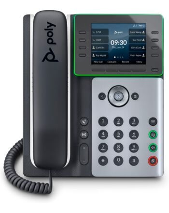 POLY Edge E350 IP Phone and PoE-enabled