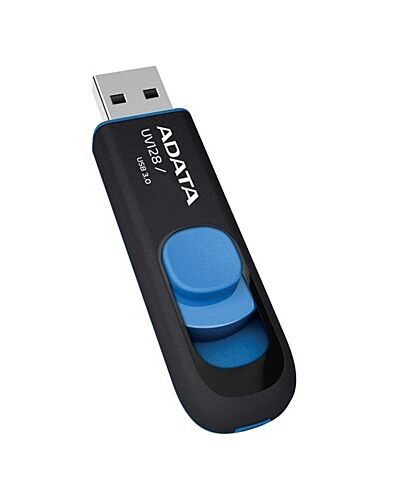ADATA 64GB DashDrive UV128 USB flash drive USB Type-A 3.2 Gen 1 (3.1 Gen 1) Black, Blue AUV128-64G-RBE