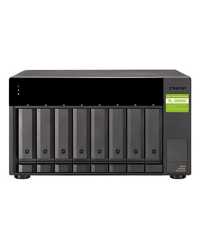 QNAP TL-D800C storage drive enclosure HDD/SSD enclosure Black, Grey 2.5/3.5