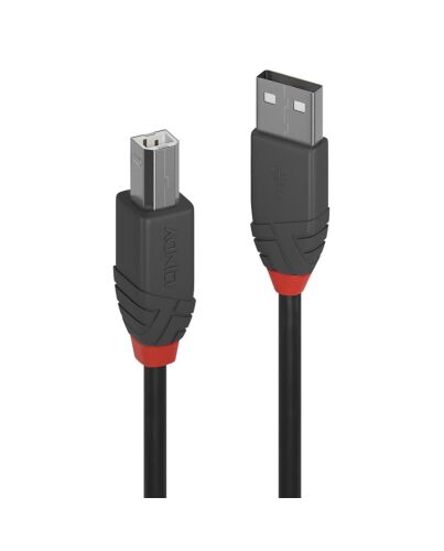 Lindy 10m USB 2.0 Type A to B Cable, Anthra Line 36677