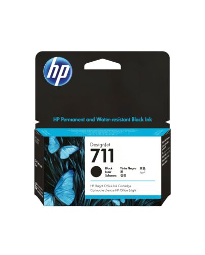 HP 711 38-ml Black DesignJet Ink Cartridge CZ129A