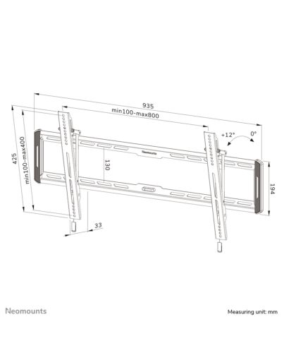 Neomounts WL35-550BL18 TV mount wall 43-86