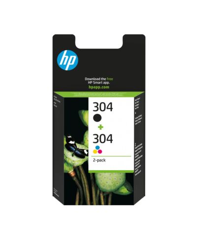 HP 304 2-pack Black/Tri-color Original Ink Cartridges 3JB05AE