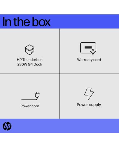 HP Thunderbolt Dock 280W G4 w/Combo Cable 4J0G4AA#ABU