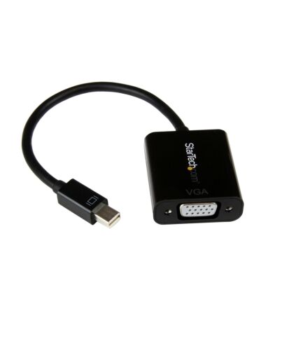 StarTech.com Mini DisplayPort to VGA Adapter - Active Mini DP to VGA Converter - 1080p Video - mDP or Thunderbolt 1/2 Mac/PC to VGA Monitor/Projector/Display - mDP 1.2 to VGA Dongle - Black MDP2VGA2