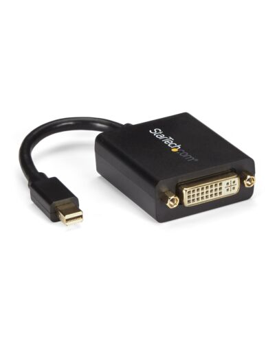 StarTech.com Mini DisplayPort to DVI Adapter - Mini DP to DVI-D Converter - 1080p Video - VESA  - mDP or Thunderbolt 1/2 Mac/PC to DVI Monitor - mDP 1.2 to DVI Single-Link Dongle MDP2DVI