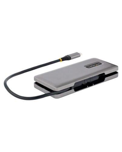 StarTech.com 4-Port USB-C Hub, 4x USB-C Ports, USB 3.2 Gen 2 (10Gbps) - Portable USB C Hub with 100W Power Delivery Pass-Through - USB Type C Hub w/ 12.6in/32cm Wrap-Around Cable HB31CM4CPD3