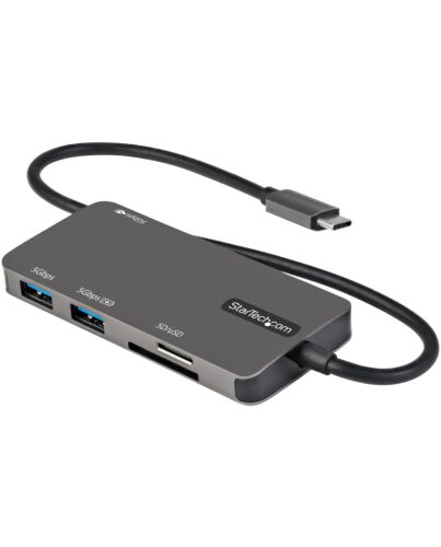 StarTech.com USB C Multiport Adapter - USB-C to 4K HDMI, 100W Power Delivery Pass-through, SD/MicroSD Slot, 3-Port USB 3.0 Hub - USB Type-C Mini Dock - 12