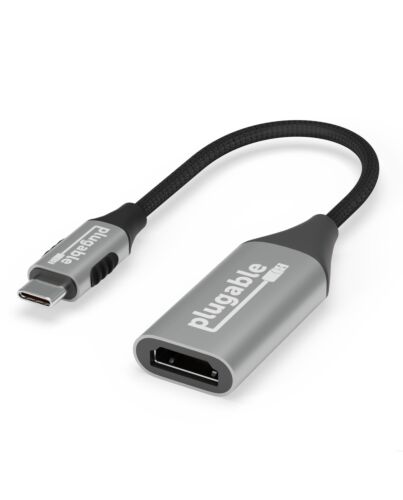 Plugable Technologies USB C to HDMI Adapter, HDMI 2.1, 8K 60Hz or 4K 144Hz, USB4 / Thunderbolt to Adapter for 4K HDR Monitor, XPS, iPhone 15, iPad Pro, Macbook Pro, Mac Resolution up to 4K 60Hz (USBC-HDMI8K) USBC-HDMI8K